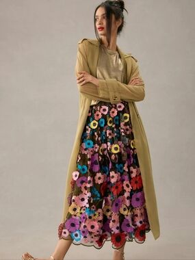 Maeve Floral Appliqué Skirt